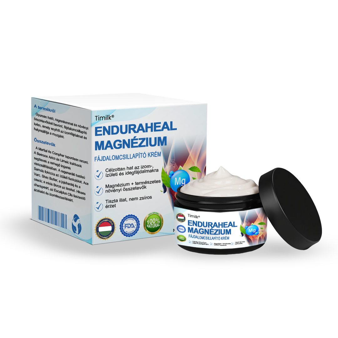 Timilk® EnduraHeal magnéziumos fájdalomcsillapító krém (ízületi gyulladás, neuropátia, reuma, sportsérülések stb. kezelésére)🔥