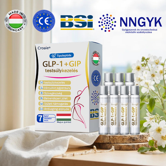 🇭🇺 Országos Gyógyszerészeti és Élelmiszer-higiéniai Intézet (OGYÉI) | Hivatalos magyar márka — Croaie® Tirapapeptid Orális Oldat GIP + GLP-1 Kettős Hatású Fejlett Fogyókúrás Formula – Naponta egyszer, akár 7 nap alatt is eredményt ad 🏅