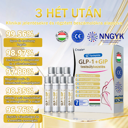 🇭🇺 Országos Gyógyszerészeti és Élelmiszer-higiéniai Intézet (OGYÉI) | Hivatalos magyar márka — Croaie® Tirapapeptid Orális Oldat GIP + GLP-1 Kettős Hatású Fejlett Fogyókúrás Formula – Naponta egyszer, akár 7 nap alatt is eredményt ad 🏅