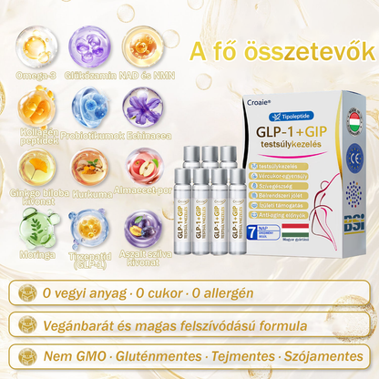 🇭🇺 Országos Gyógyszerészeti és Élelmiszer-higiéniai Intézet (OGYÉI) | Hivatalos magyar márka — Croaie® Tirapapeptid Orális Oldat GIP + GLP-1 Kettős Hatású Fejlett Fogyókúrás Formula – Naponta egyszer, akár 7 nap alatt is eredményt ad 🏅