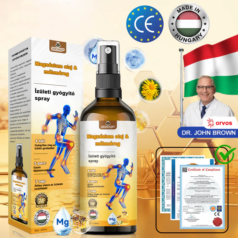 ✅ Hivatalos áruház: Ouryard™ Magnéziumolaj és Mézes Ízületjavító Spray 👨‍⚕️ Jóváhagyva a Magyar Gyógyszerészeti és Egészségügyi Minőség- és Szervezetfejlesztési Intézet (OGYÉI) által. 🔥🔥🔥🔥
