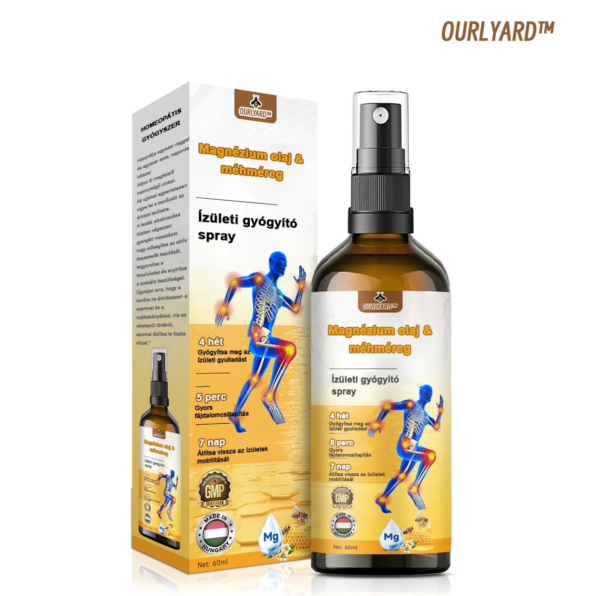 ✅ Hivatalos áruház: Ouryard™ Magnéziumolaj és Mézes Ízületjavító Spray 👨‍⚕️ Jóváhagyva a Magyar Gyógyszerészeti és Egészségügyi Minőség- és Szervezetfejlesztési Intézet (OGYÉI) által. 🔥🔥🔥🔥