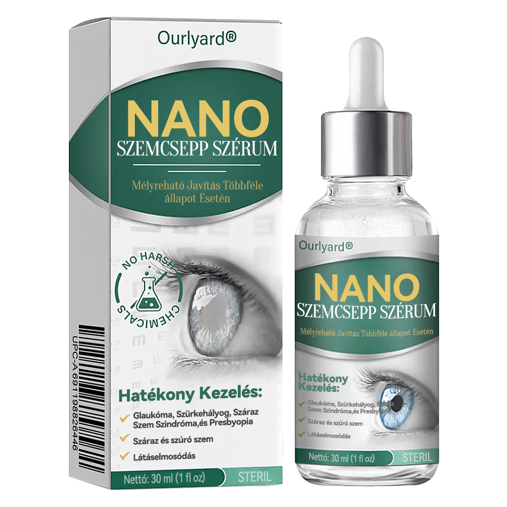 👩‍⚕️ Ourlyard® Nano Szemcsepp Szérum ✅ OGYÉI engedéllyel (alkalmas presbiópia, száraz szem szindróma, zöldhályog és szürkehályog kezelésére) ☘️☘️