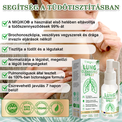 ☘️[Hivatalos márkaüzlet] 👨‍⚕️𝐌𝐈𝐐𝐈𝐊𝐎® Fejlett tüdőtisztító spray (☘️Tüdőspecialisták ajánlásával)☘️