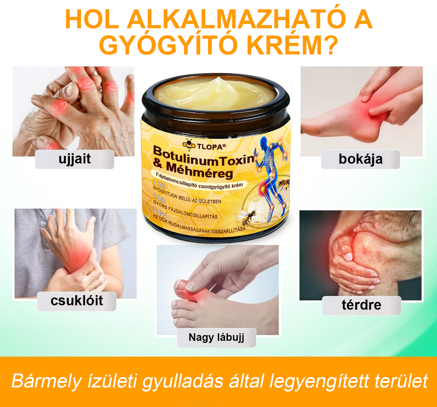 🦴TLOPA® Botulinum Toxin és Méhméreg Fájdalomcsillapító Csontgyógyító Krém🐝 🔥(Kifejezetten időseknek & ortopéd szakorvosok ajánlásával)🦴