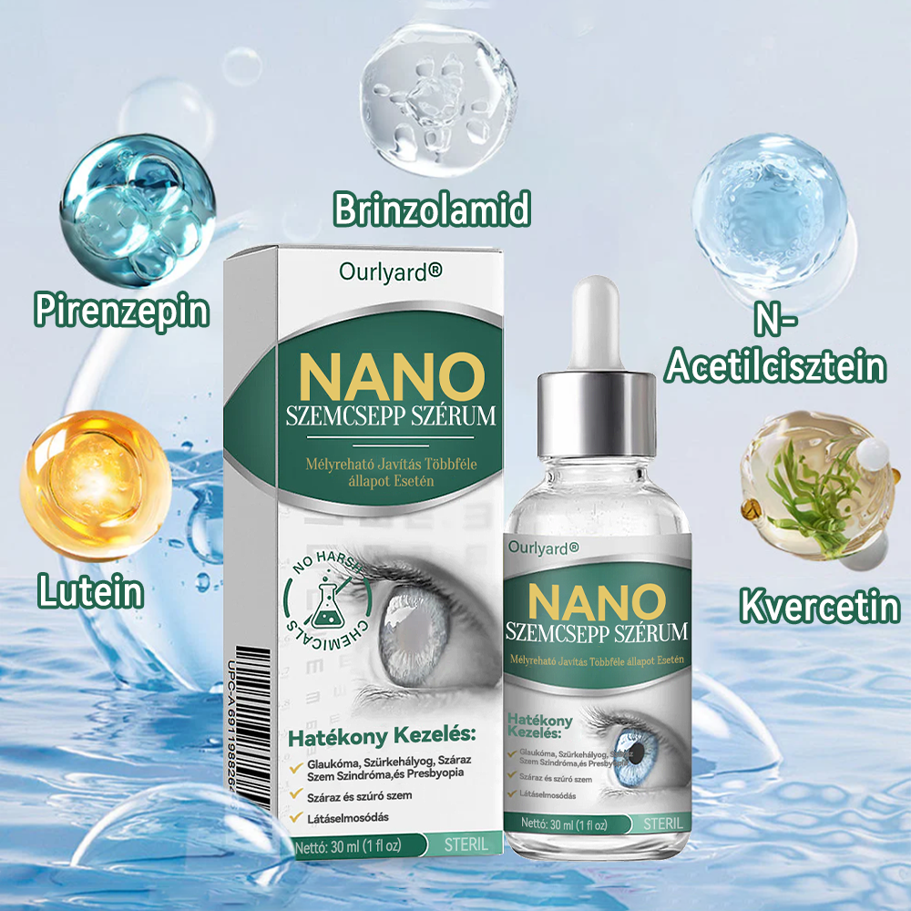 👩‍⚕️ Ourlyard® Nano Szemcsepp Szérum ✅ OGYÉI engedéllyel (alkalmas presbiópia, száraz szem szindróma, zöldhályog és szürkehályog kezelésére) ☘️☘️