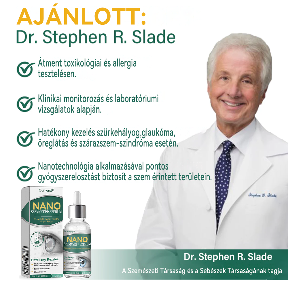 👩‍⚕️ Ourlyard® Nano Szemcsepp Szérum ✅ OGYÉI engedéllyel (alkalmas presbiópia, száraz szem szindróma, zöldhályog és szürkehályog kezelésére) ☘️☘️
